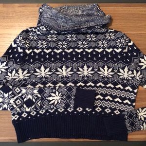 BDG blue cropped turtleneck sweater